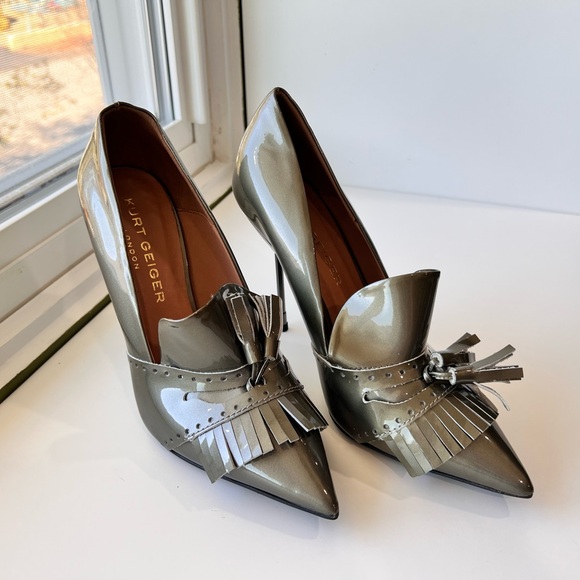 Kurt Geiger Shoes - Kurt Geiger London Bond Women's Gray Tassel Heels 37